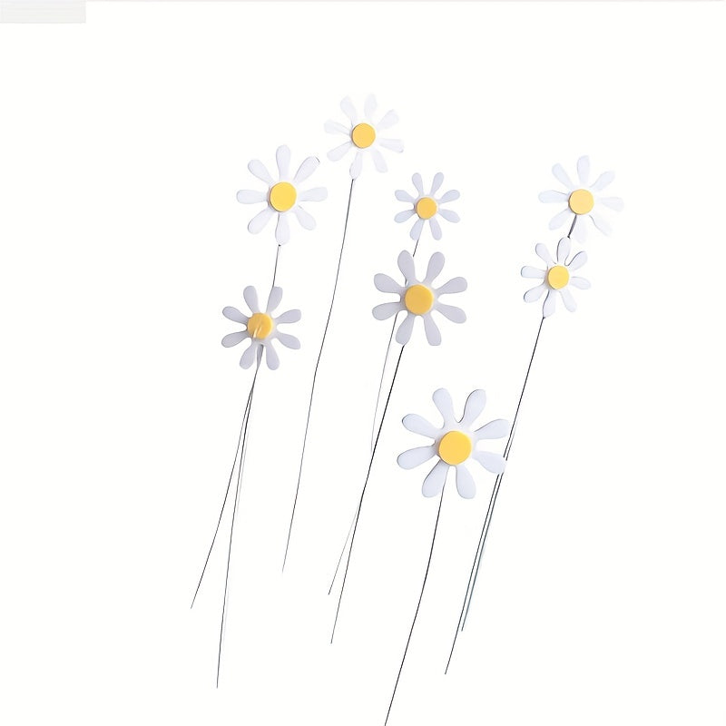 8pcs Small Daisy Cake Inserts Fondant Daisy Inserts