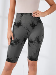 Tie Dye Seamless Sports Shorts Butt Lifting Yoga Cycling Activewear
