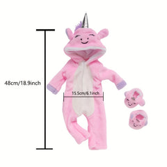 Pink Doll Clothes Set for 18 inch Reborn Baby - Jumpsuit Outfit