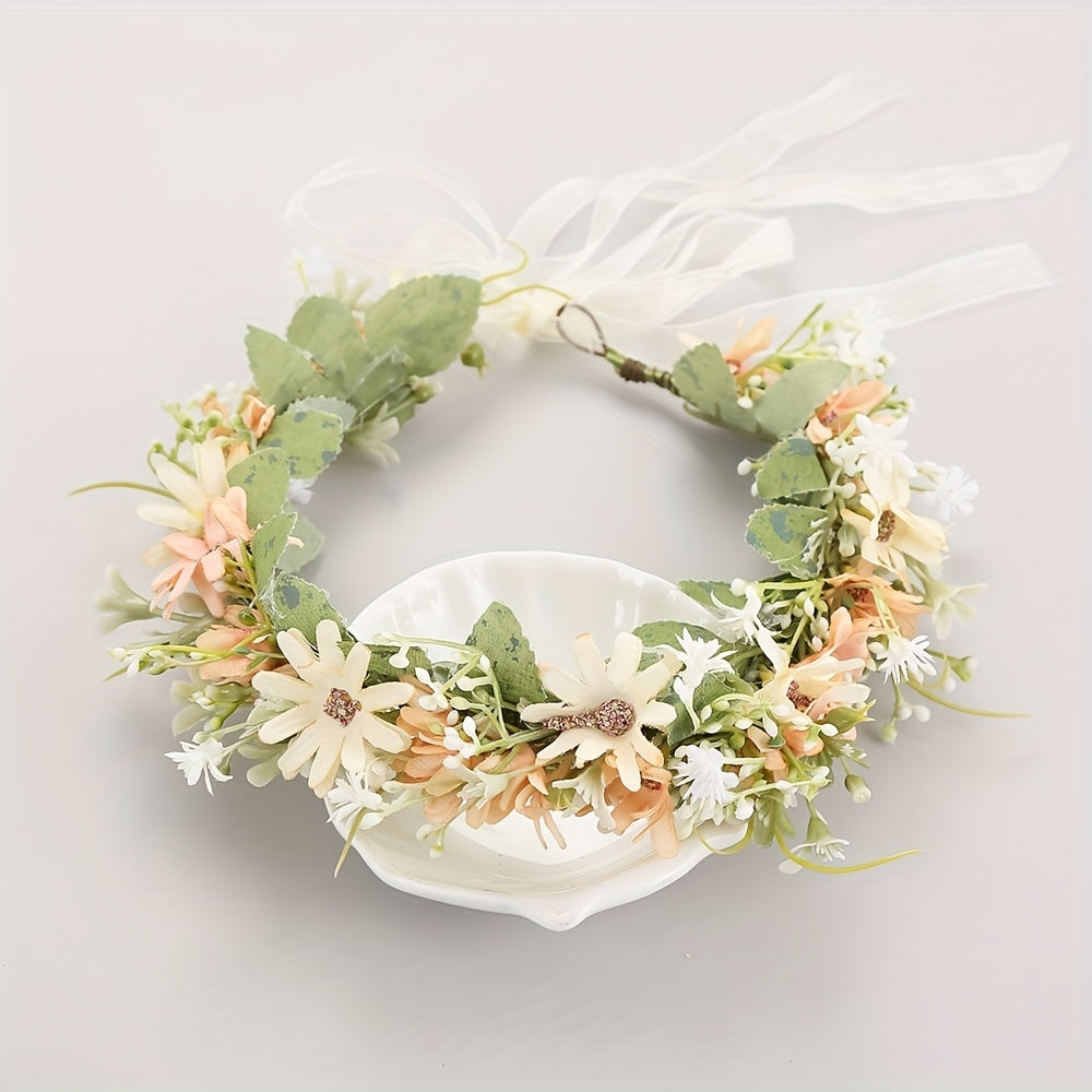 Kids' Simulated Rose Wreath Hair Accessories Set