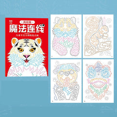 3 Pack Dot to Picture Drawing Books 3 Levels of Difficulty Painting Workbook