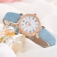 Alloy Round Watch & Rhinestone Bracelet Set for Kids