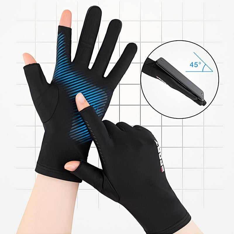 Breathable Half Finger Driving Fishing Riding Gloves