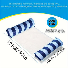 2pcs Striped Hammock Inflatable Water Lounger