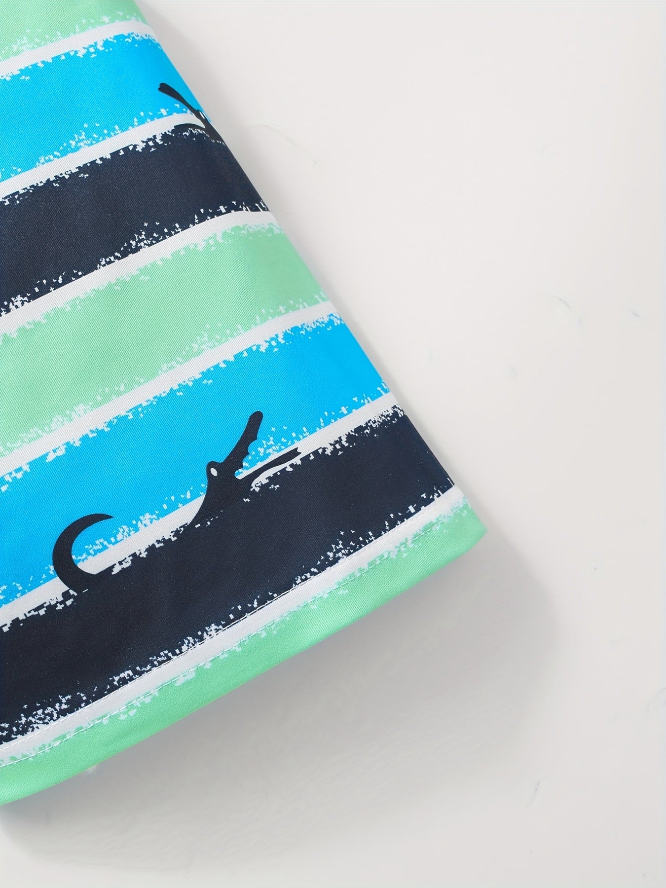 Boys Cartoon Crab Shark Striped Casual Shorts for Kids Summer Vacation Beach