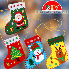 1pc Christmas Socks Diy Decoration Material Pack Random