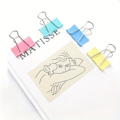 24pcs Mixed Long Tail Clip Folder for Office Supplies & Test Paper Book Clips