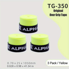 3pcs Anti Slip Tennis Overgrips with Sweatband Belt - Improve Grip and Comfort