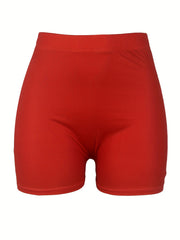 Sauce Print Skinny Shorts Yoga Casual Summer Shorts