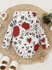 Halloween Skull Print Baby Hooded Sweatshirt Onesie