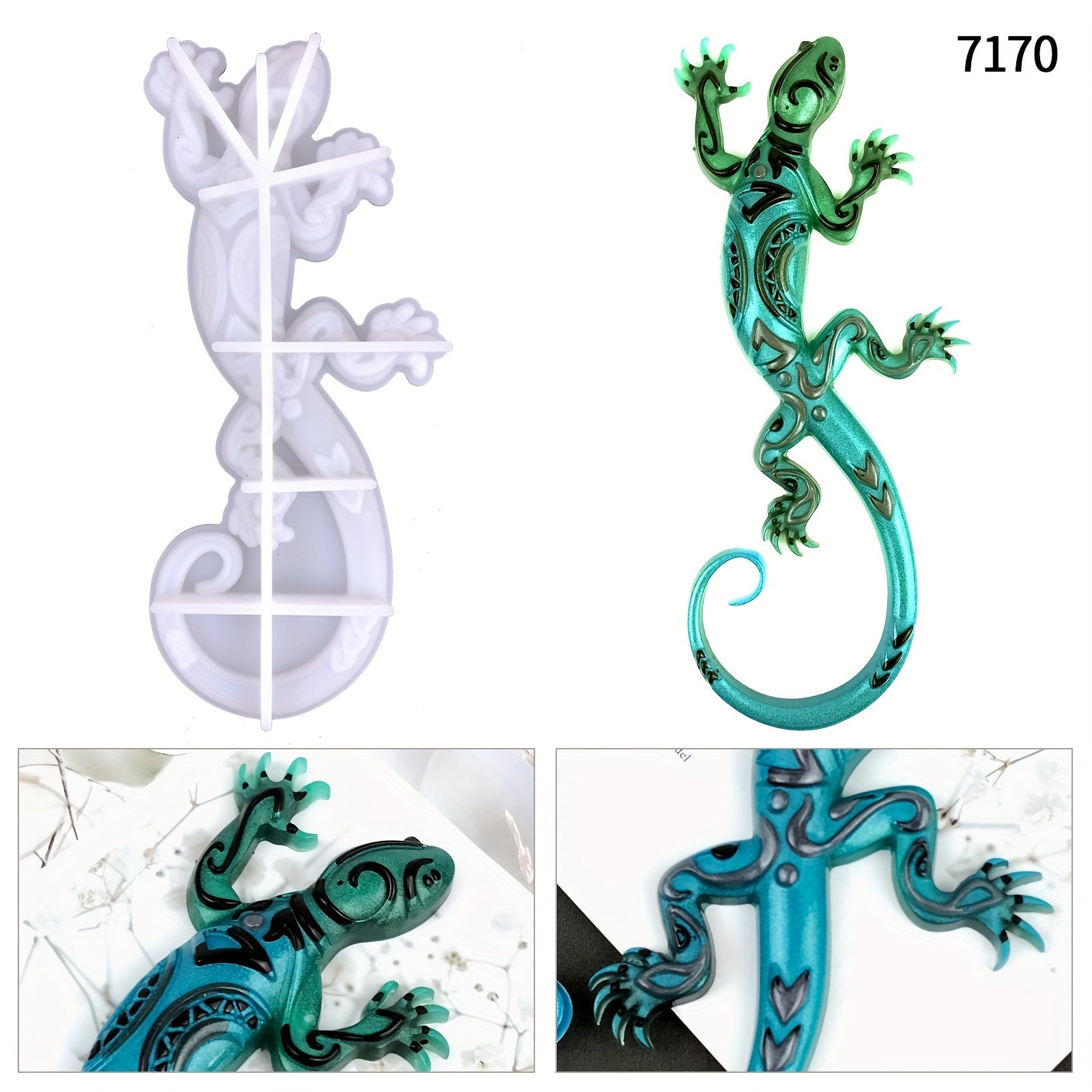 DIY Silicone Resin Molds Realistic Lizard Shapes