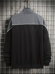 Contrast Stitching Sport Jacket Men's Casual Coat for Spring Autumn