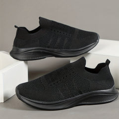 Women's Breathable Knit Slip-On Sneakers Lightweight Trainers