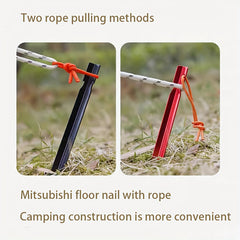 12pcs Aluminum Tent Stakes With Rope