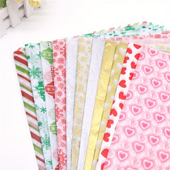 10pcs 20in 26in Colorful Valentine's Wrapping Paper Snow Christmas Gift