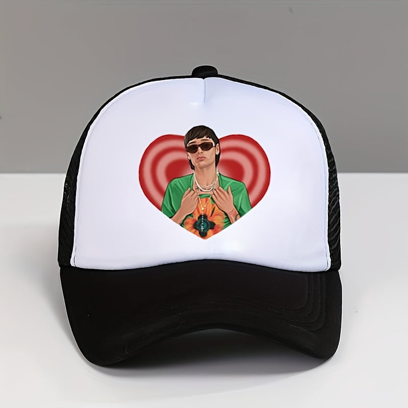 Printed Breathable Mesh Baseball Cap Men Women