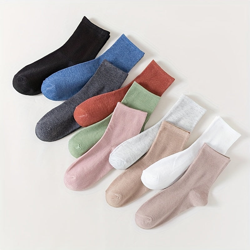 10 Pairs Candy Socks Mid Tube Women's Stockings