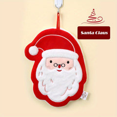 Christmas Pattern Hanging Towel Coral Fleece Quick-drying Soft Towel