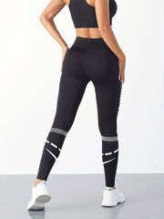 Stripes High Waist Yoga Pants Tummy Control Hip Lifting Leggings