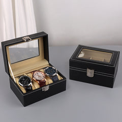 3 Slots Watch Collector With PU Leather
