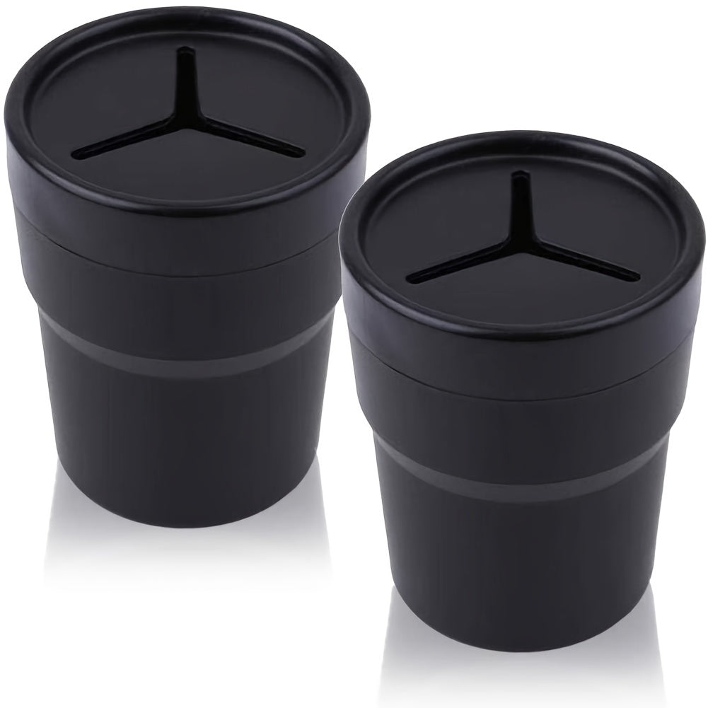 Car Trash Can With Lid Mini Auto Garbage Can Leakproof Vehicle Trash Bin