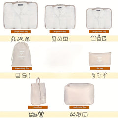 7 Pcs Travel Luggage Bags Lightweight Organizers
