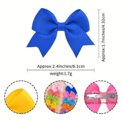 10pcs Baby Girls Bow Hair Clips for Stylish Headwear