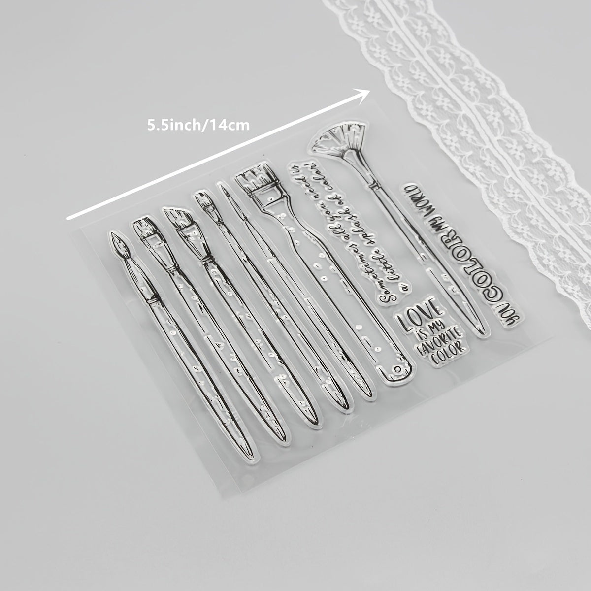 Transparent Silicone Stamp for Personalized Notebooks & Cards