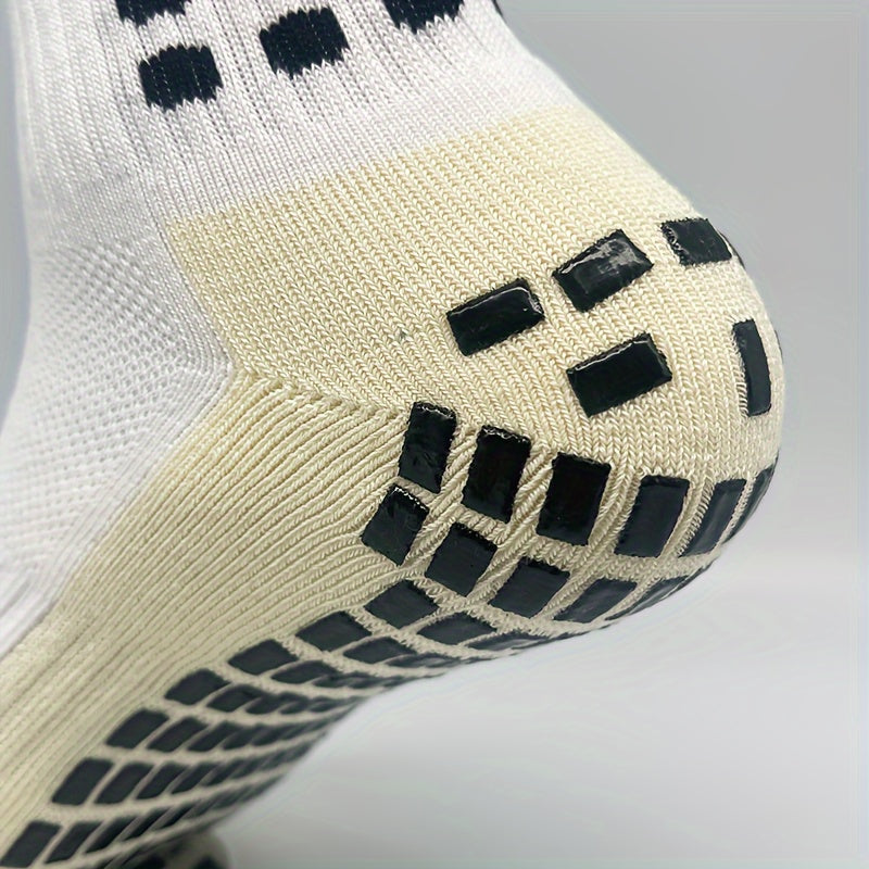Men's Non-Slip Crew Sport Socks with Gripper