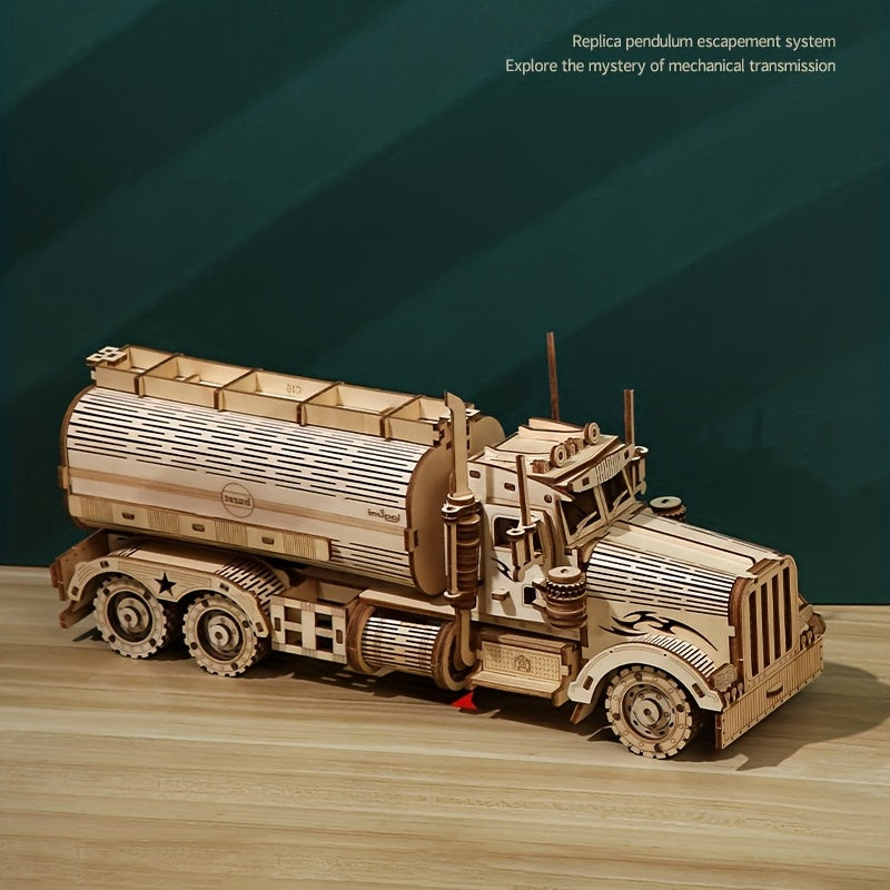 DIY Tanker Puzzle Toy Kids Gift Wooden 3D Piggy Bank