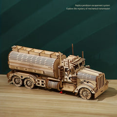 DIY Tanker Puzzle Toy Kids Gift Wooden 3D Piggy Bank