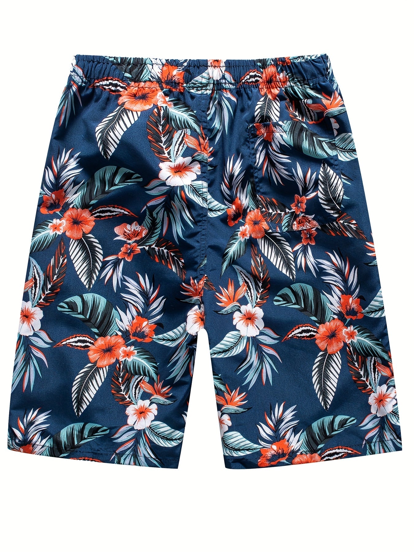 Quick Dry Floral Print Swim Trunks for Men
