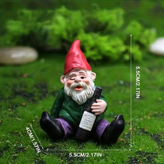 4pcs Mini Gnomes Resin Statues for Fairy Garden & Bonsai Decor