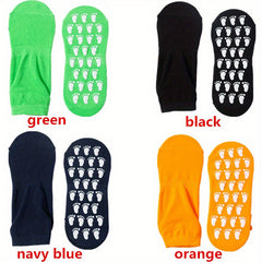 4 Pairs Women's Non slip Yoga Socks Breathable Medium Tube Dance Training Socks