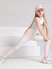 Girls Lightweight Slim Leggings Activewear Pants For Sports Yoga