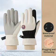 Winter Riding Skiing Gloves Plus Velvet Cold-proof Touch Screen