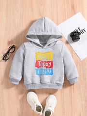 TODAY GREAT Letter Baby Boys Pullover Hooded Sweatshirt