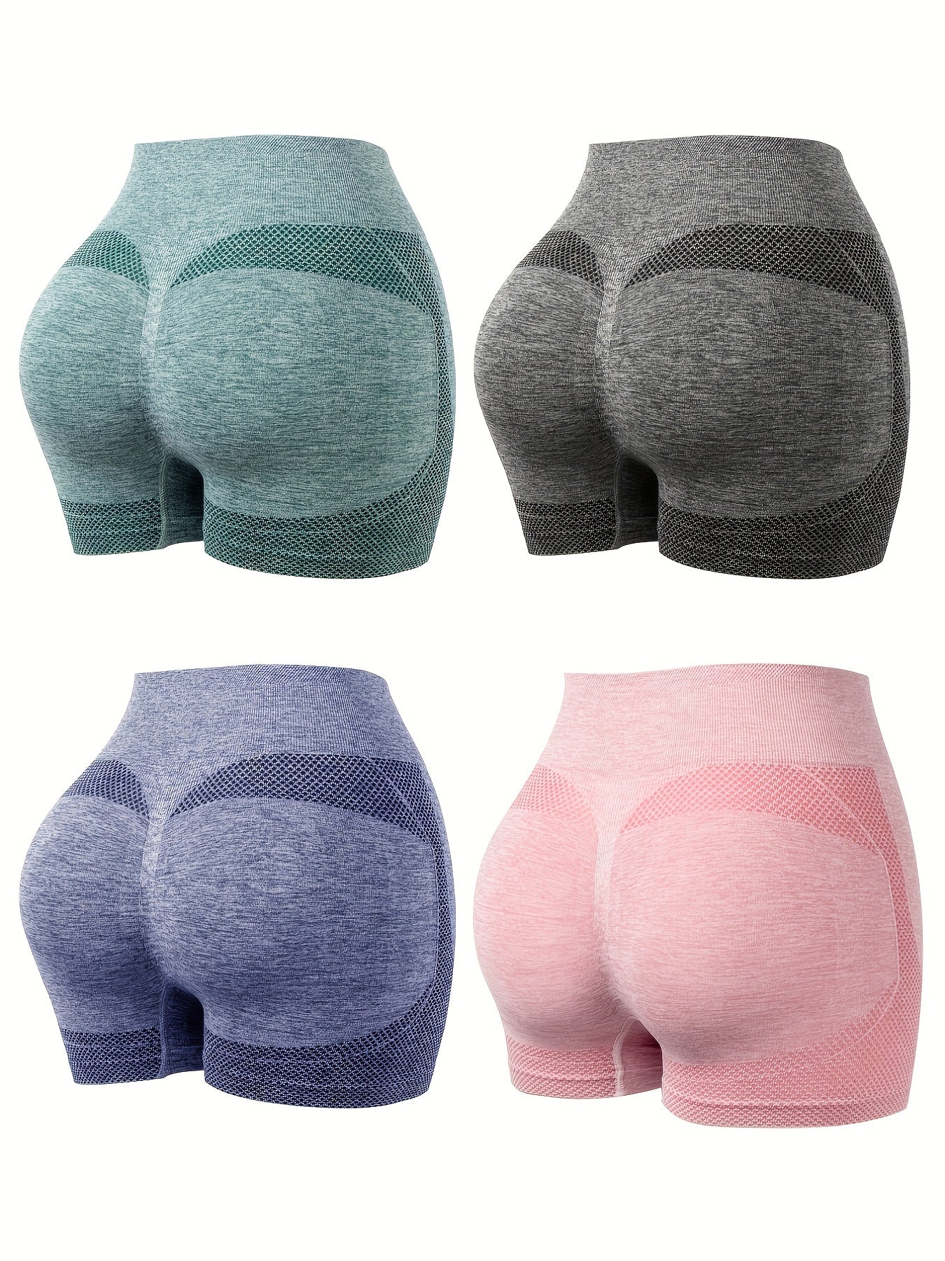 4pcs Elastic Sports Lounge Shorts Fitness Womens Loungewear