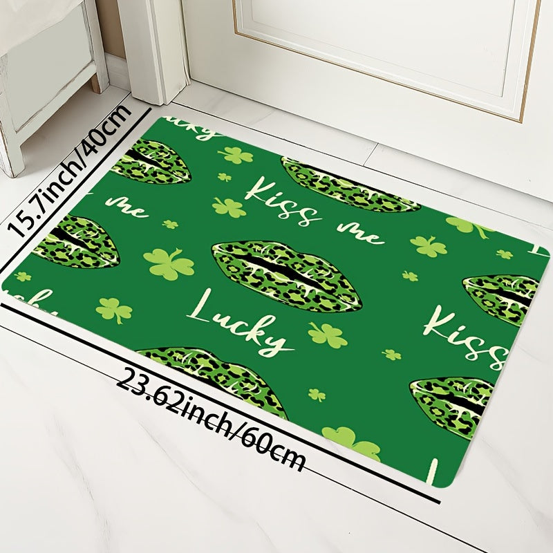 Clover Print Rug Lip English Letter Washable Carpet Home Decor Room Bedroom