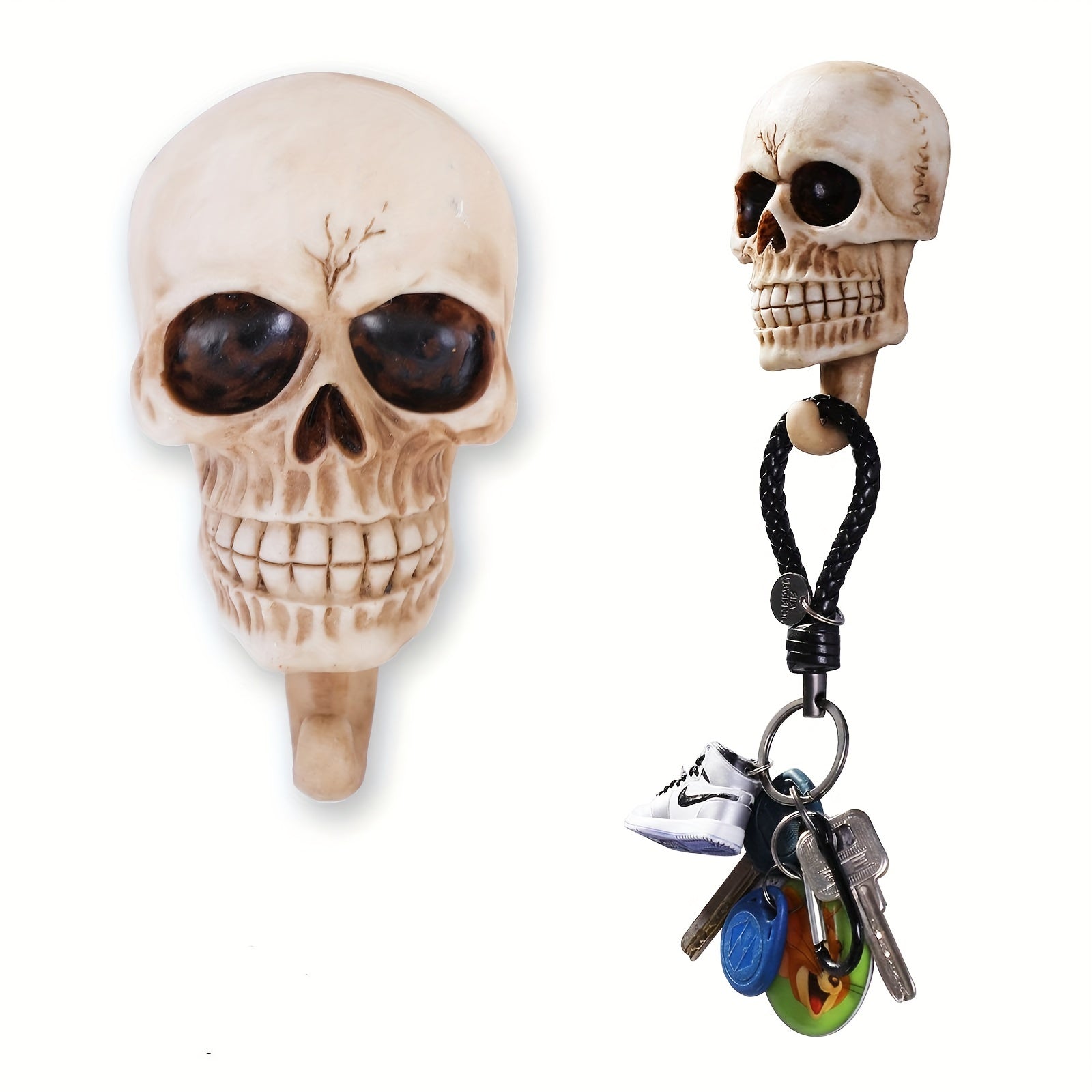 Skull Wall Hooks Decorative Key Holder Hat Rack Organizer Bathroom Hanger