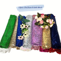 Sequin Fabric for DIY Crafts Sewing Headwear Bags Random