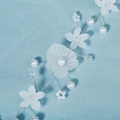 Flower & Pearl Decor Hair Band Headband Bridal Wedding Headwear