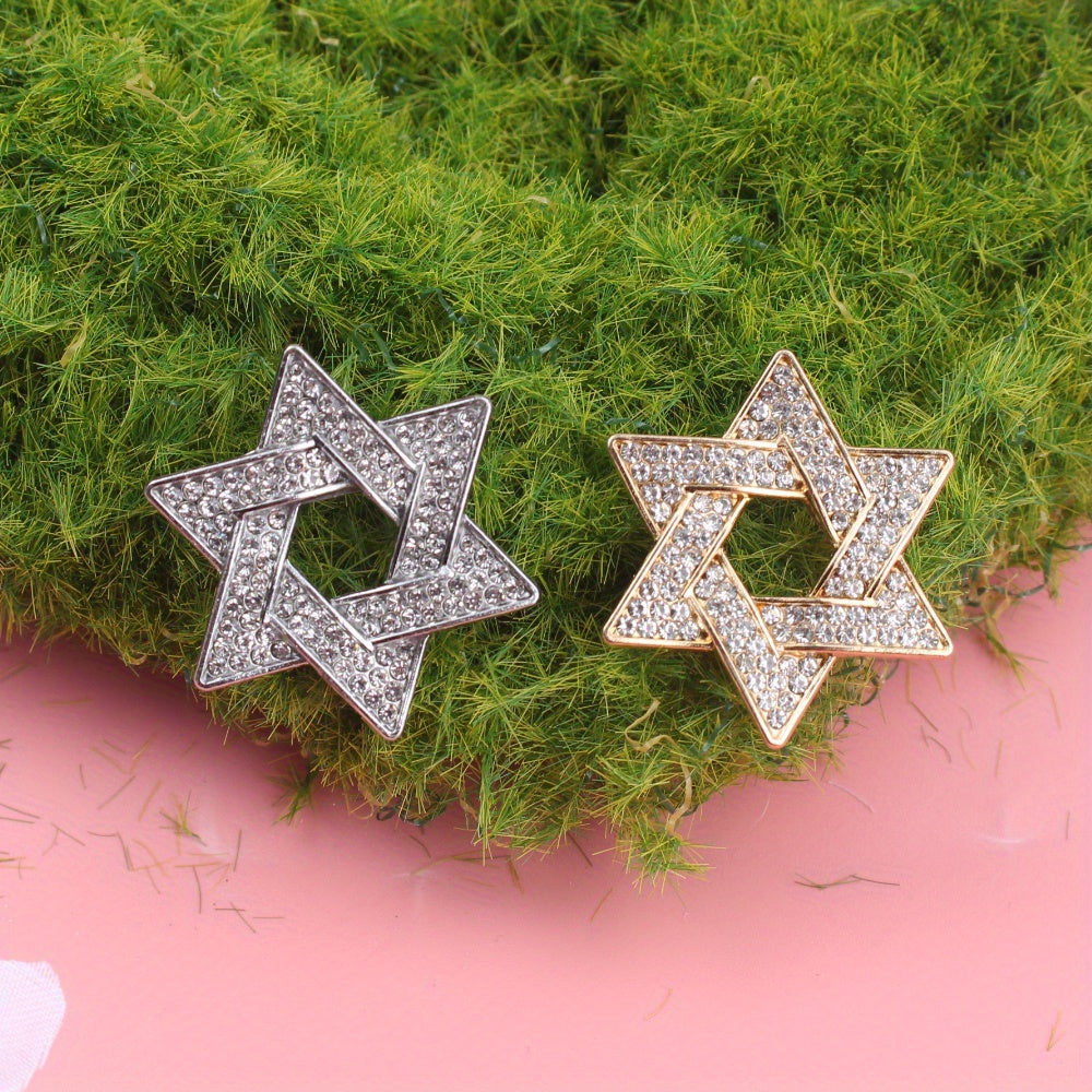 Hexagon Star Brooch Men's Suit & Jacket Accessory