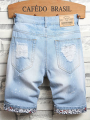 Men's Ripped Jeans Casual Royal Shorts