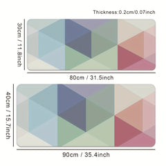 Geometric Shape Office Desk Pad Thick Edge Mouse Pad