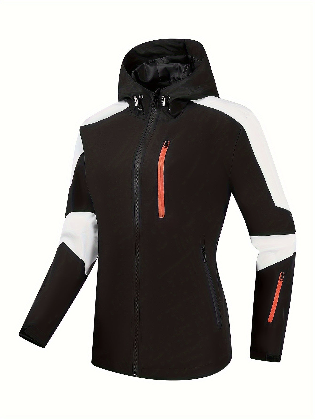 Contrast Panel Hooded Hiking Jacket
