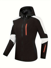 Contrast Panel Hooded Hiking Jacket