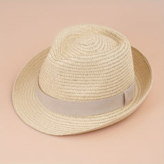 Straw Hat Summer Men's And Women's Beach Hat British Jazz Hat Top Hat