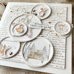 Circle Stitched Embroidery Frame Metal Cutting Dies for Joy Scrapbooking Car