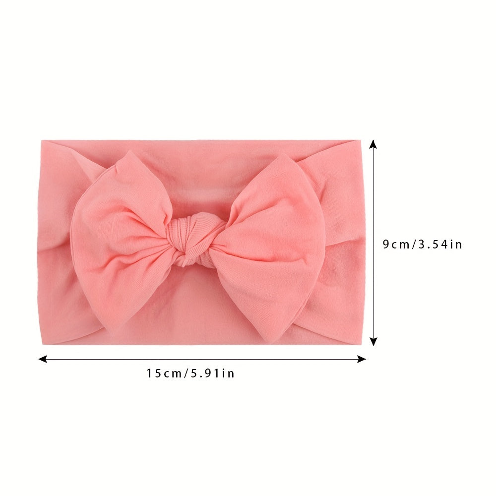 Bowknot Headband Solid Hair Accessory For Baby Girls
